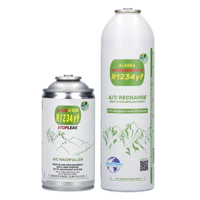 Alaska Refrigerants R1234yf Replacement Refrigerant for Vehicles + Leak Sealer